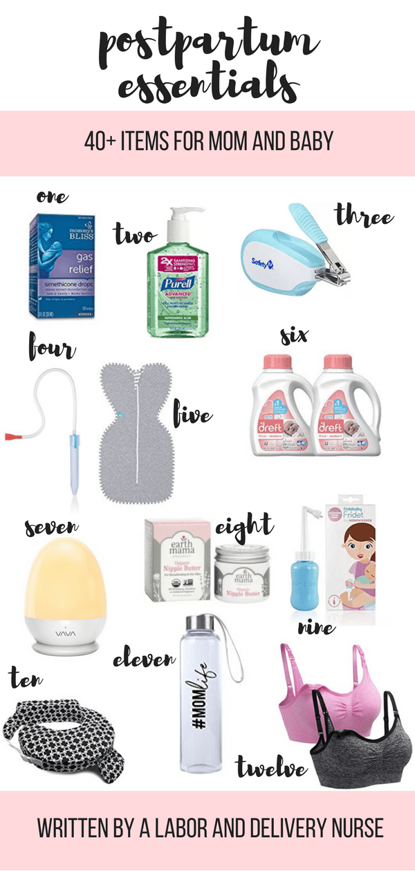 38 Must-Have Postpartum Essentials For Mom and Baby! [FREE