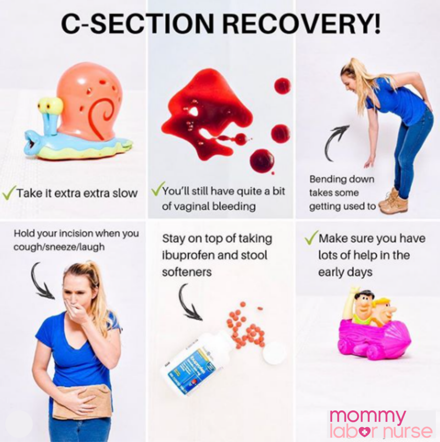 c section recovery infographic