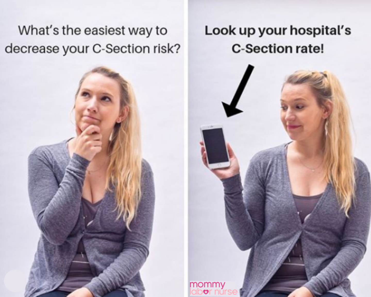 reduce c section risk infographic