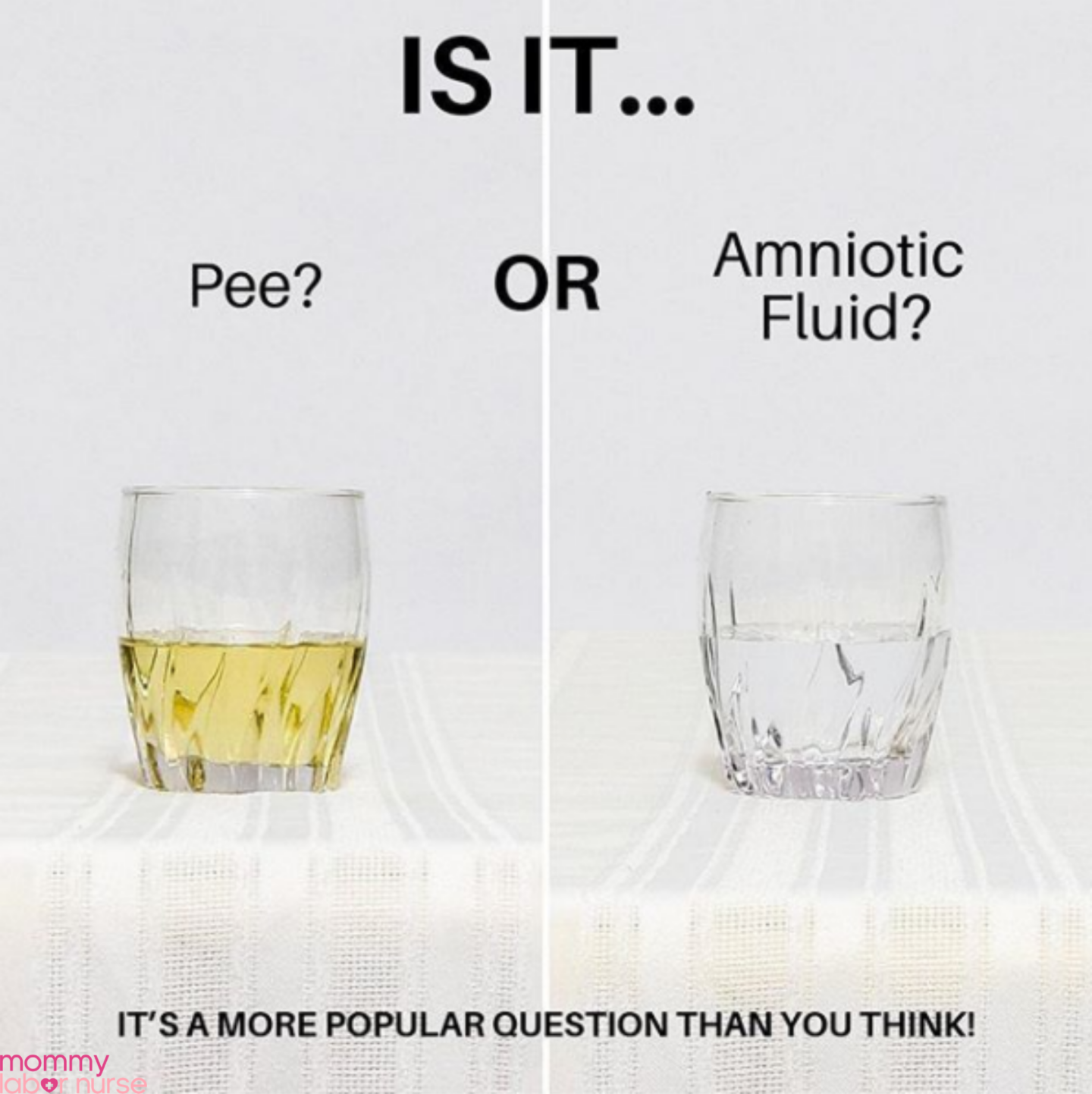water broke or you peed infographic