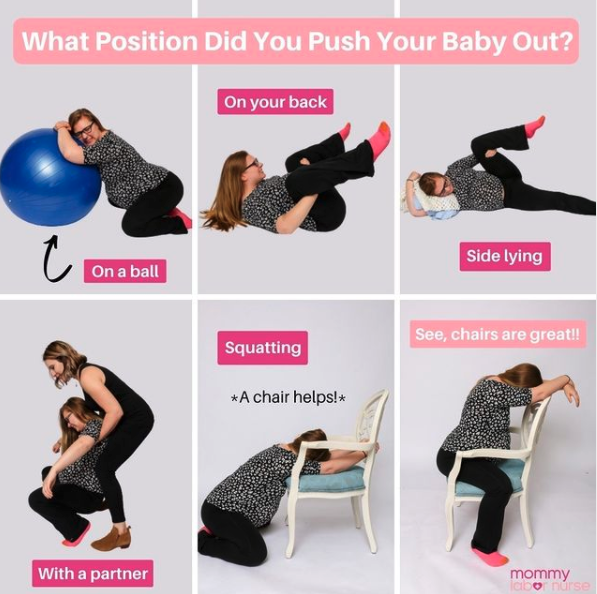 pushing positions for birth