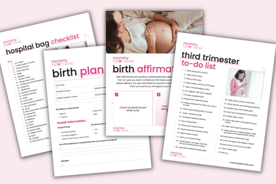 Your Pregnancy Hospital Bag Checklist And Birth Plan Template